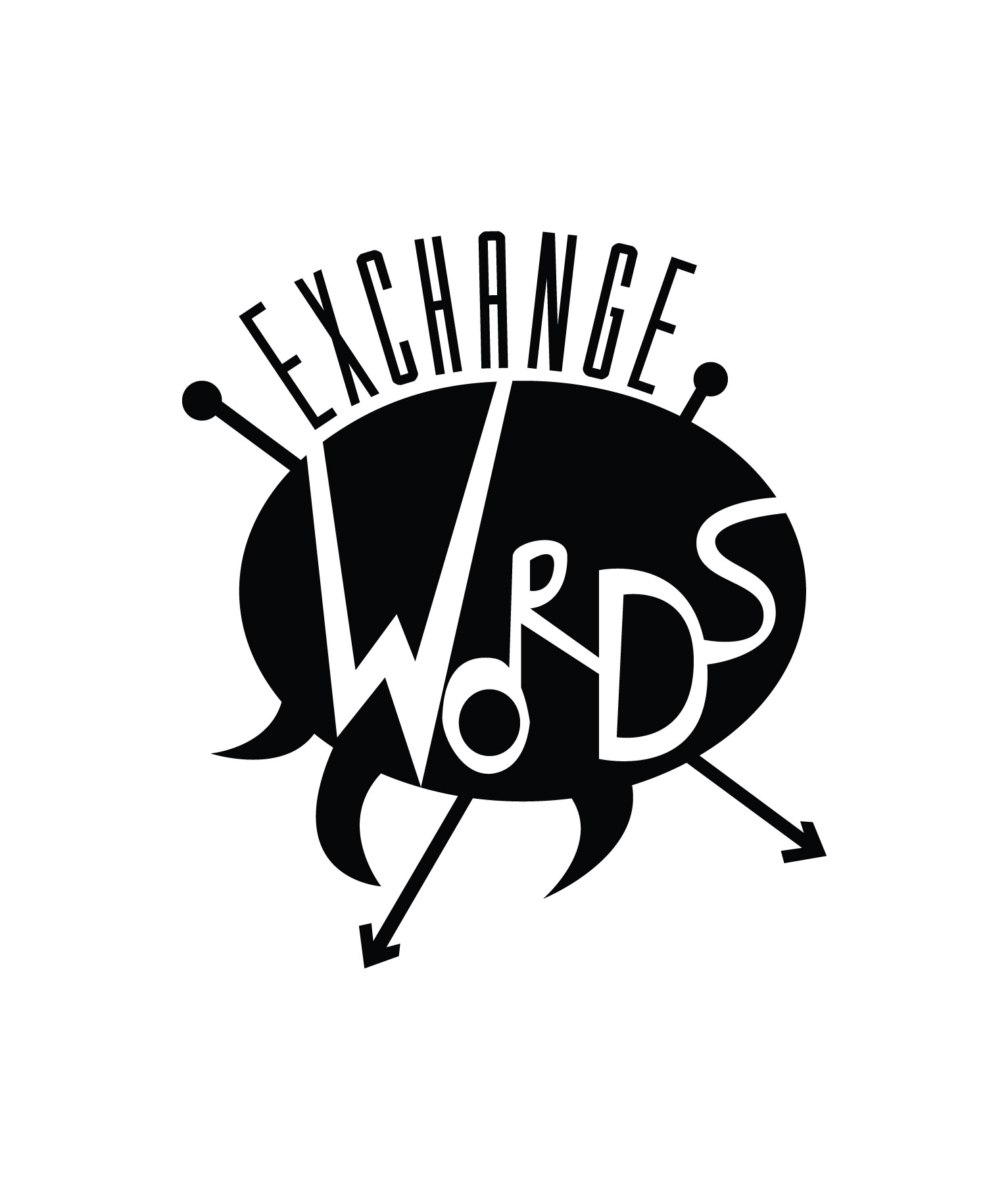Exchange Words logo, black on white