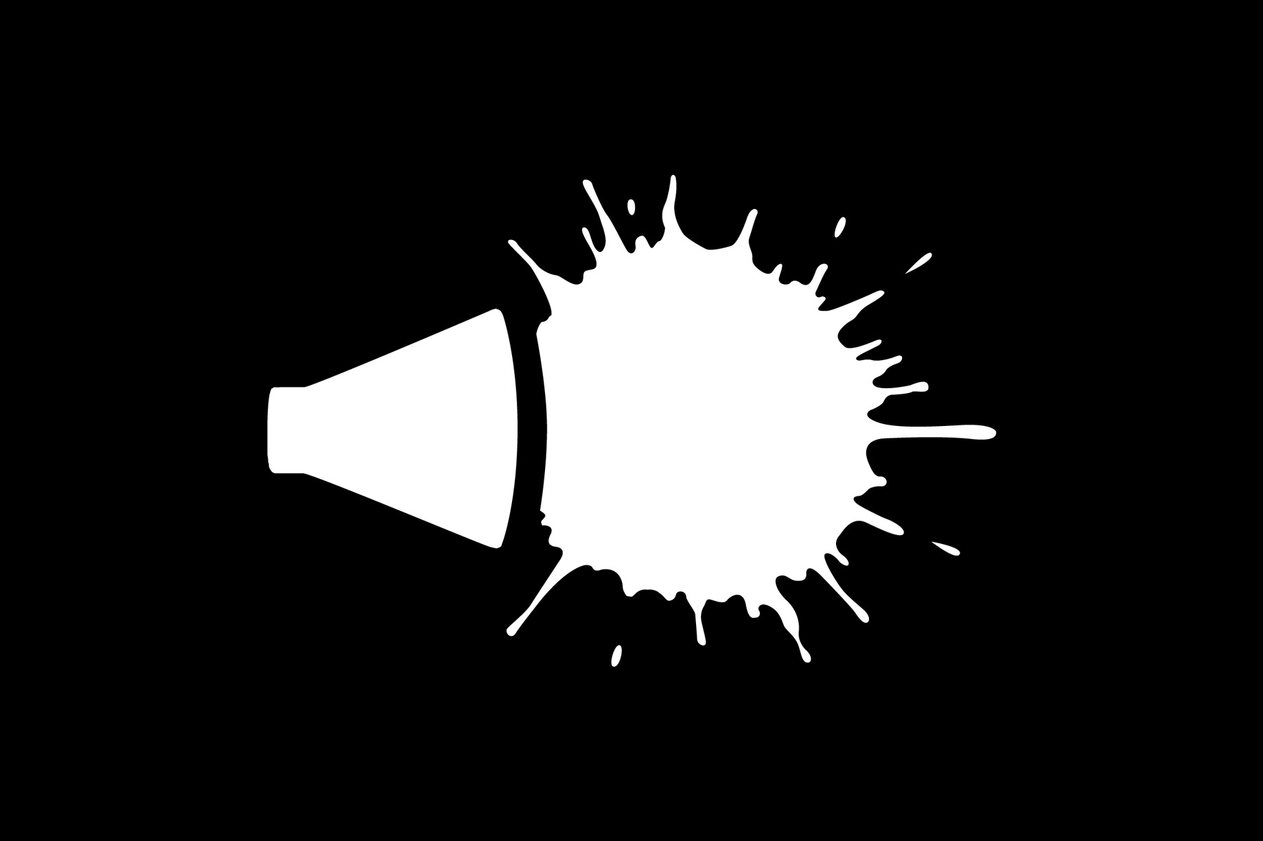 Lautschrift logo, white on black design