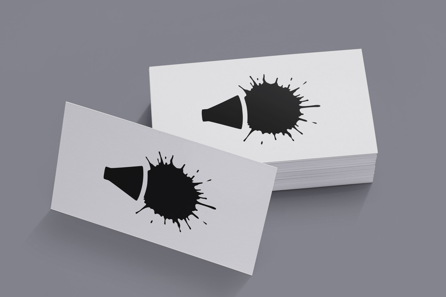 Lautschrift logo, card mock-up