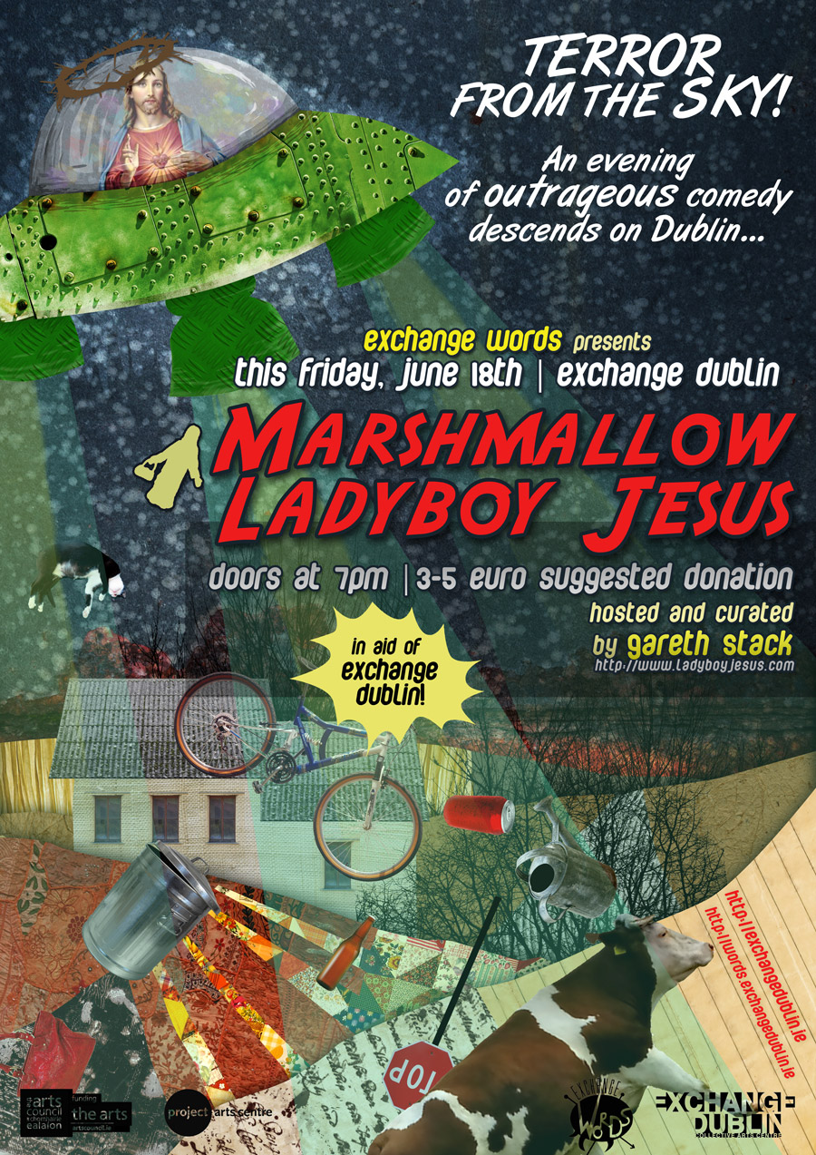 Marshmallow Ladyboy Jesus poster