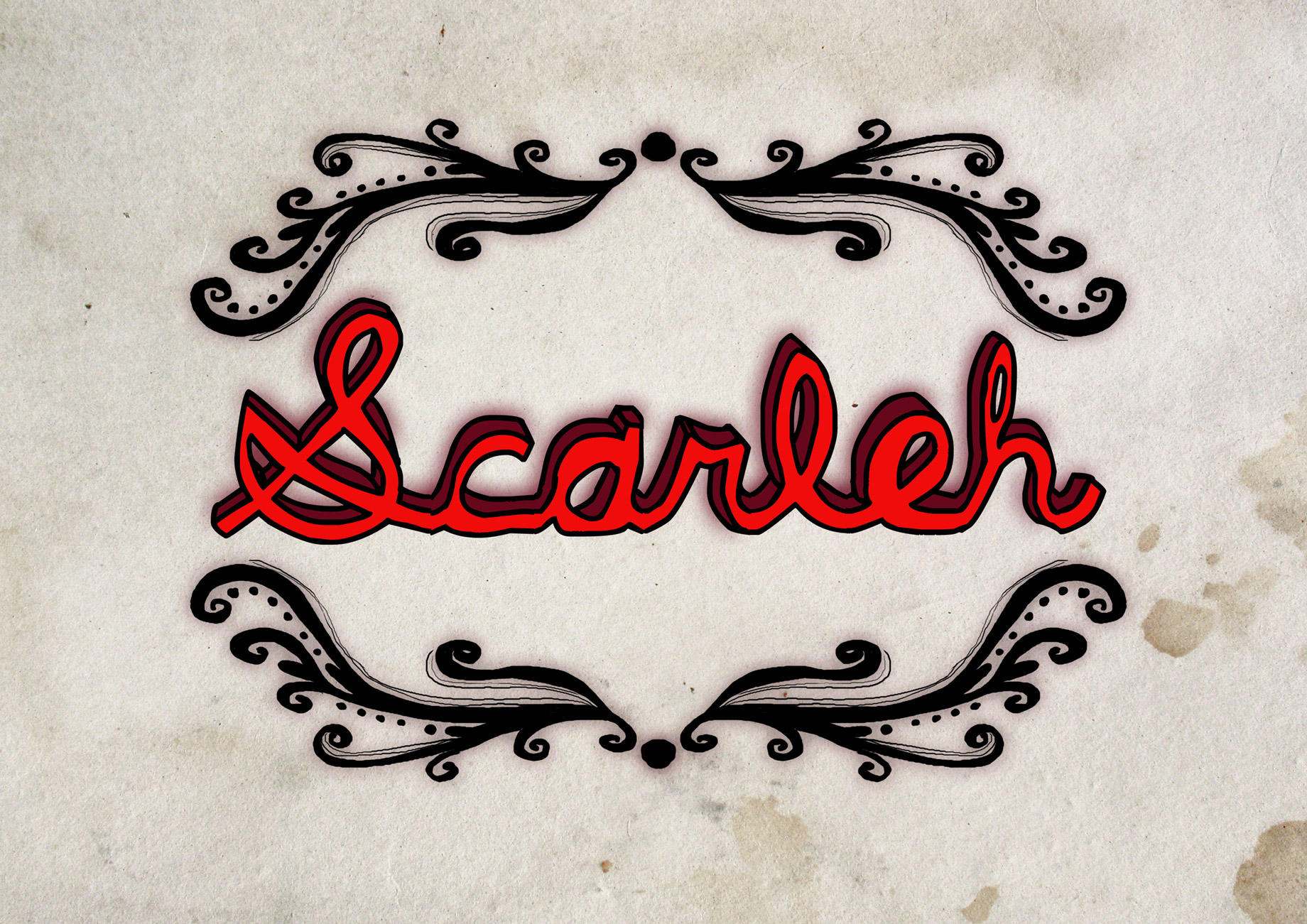 Scarleh logo design